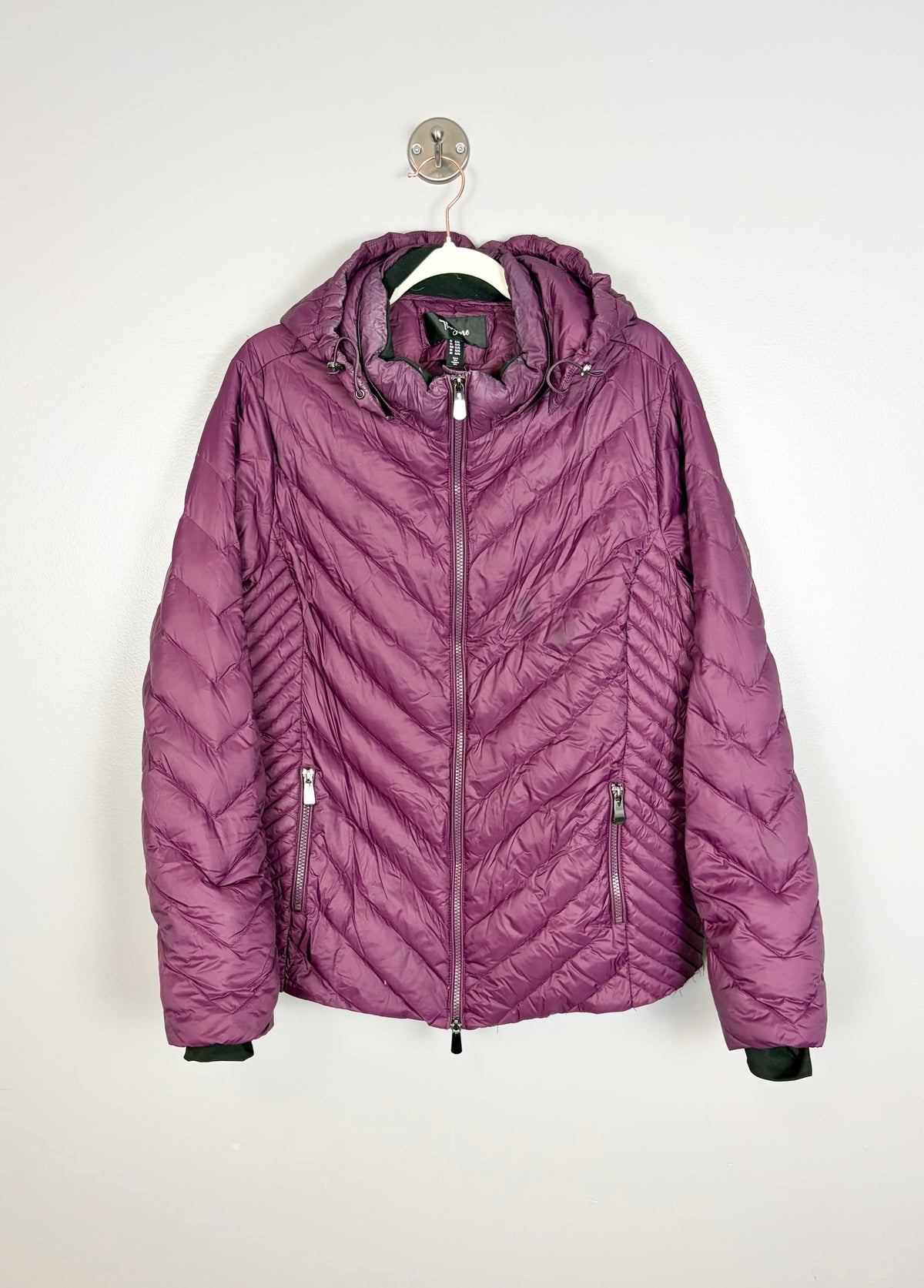 XL - Thyme Quilted Purple Puffer Jacket