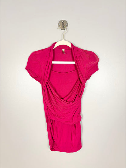 XS - Thyme Cranberry Nursing-Friendly Shirt