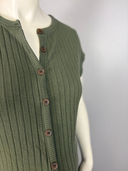 L - Old Navy Shift Maxi Button Front Dress