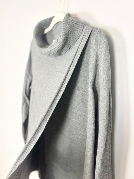 L - Thyme Grey Nursing Sweater