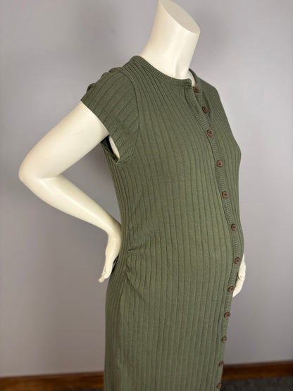 L - Old Navy Shift Maxi Button Front Dress