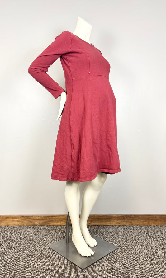 XL - Ella Bella Cranberry Nursing Dress