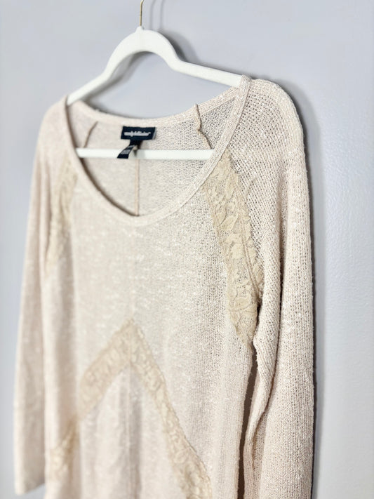 M - Wendy Bellissimo Lace Shimmer Sweater