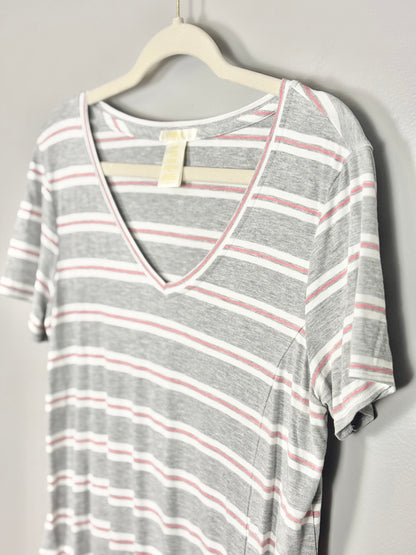 S - Matty M Striped Tie-Front Tee