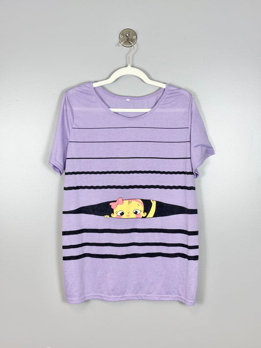 XXXL - Unknown Brand Purple Peekaboo Baby Shirt