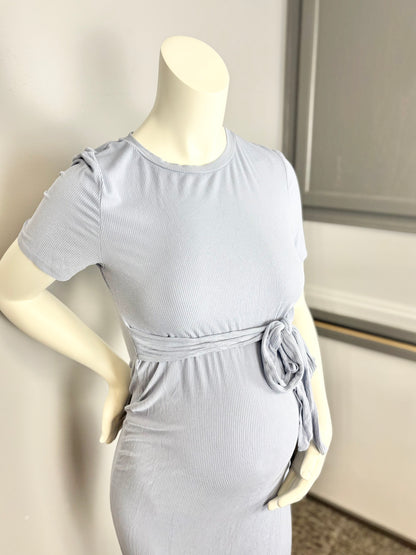 M - SHEIN Periwinkle Blue Tie Front Dress