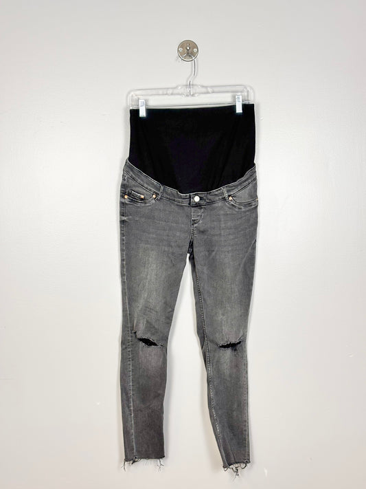 M - H & M Grey Skinny Fringe Hem