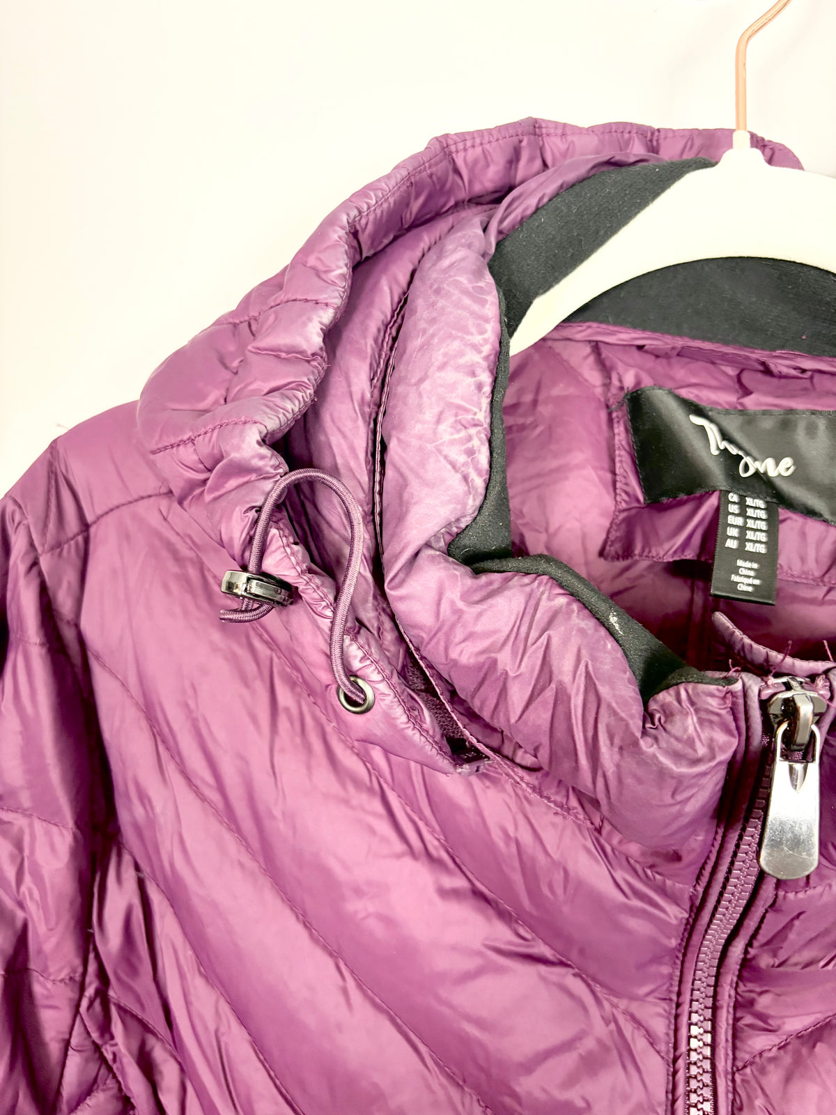 XL - Thyme Quilted Purple Puffer Jacket