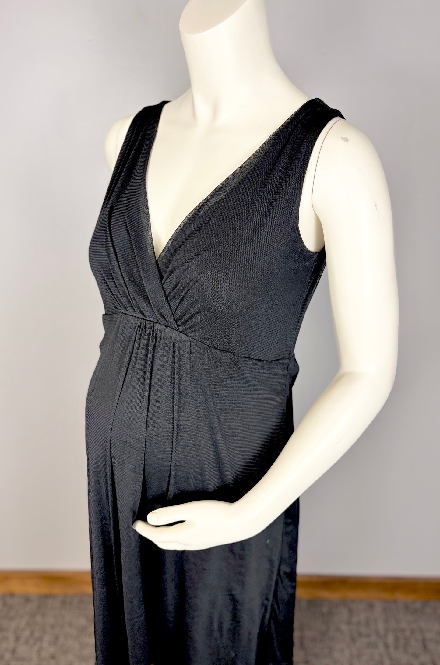 L - Thyme Cross-Front Chiffon Dress