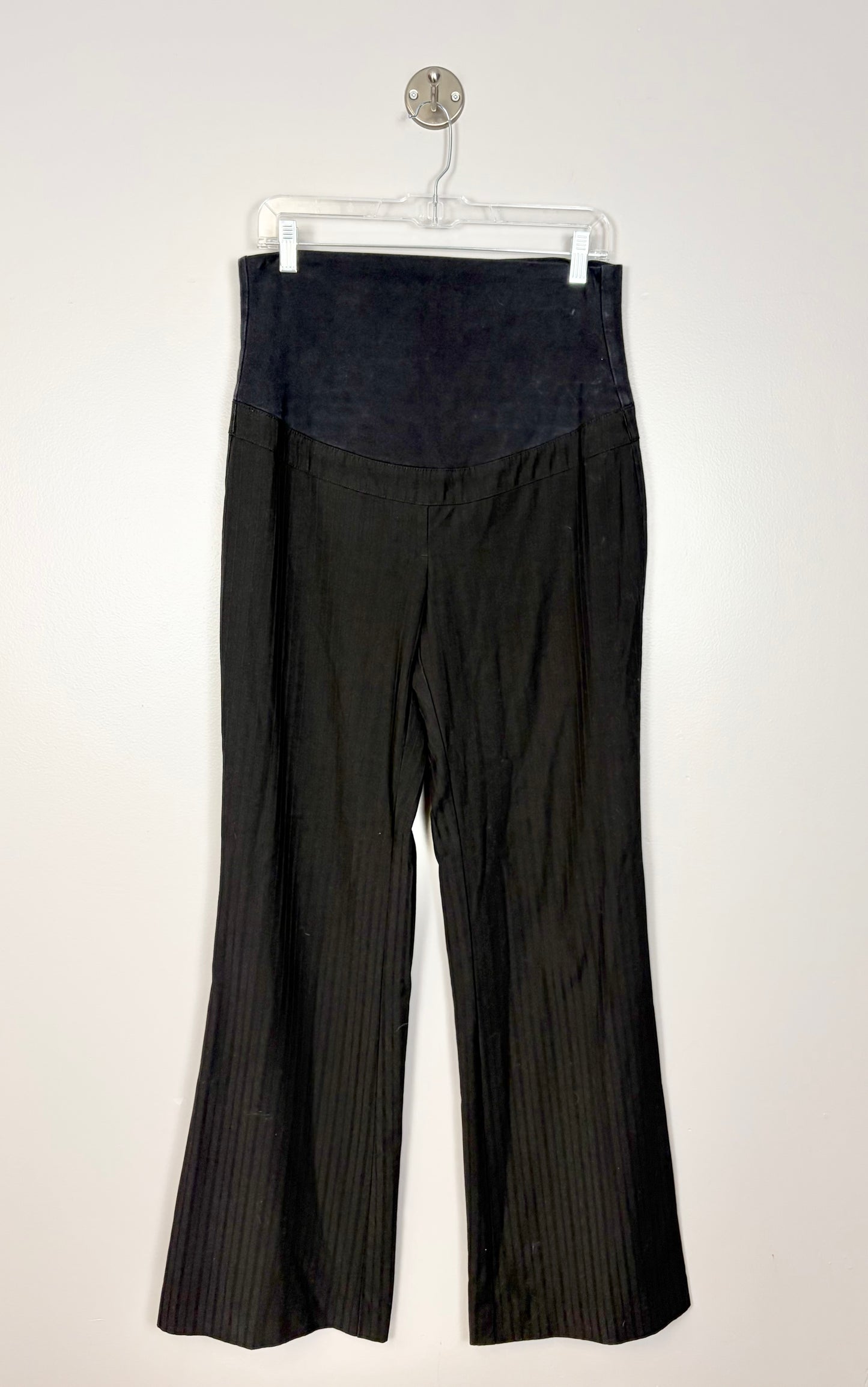 M - Thyme Black Pinstripe Wide Leg Dress Pants