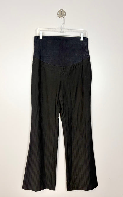 M - Thyme Black Pinstripe Wide Leg Dress Pants