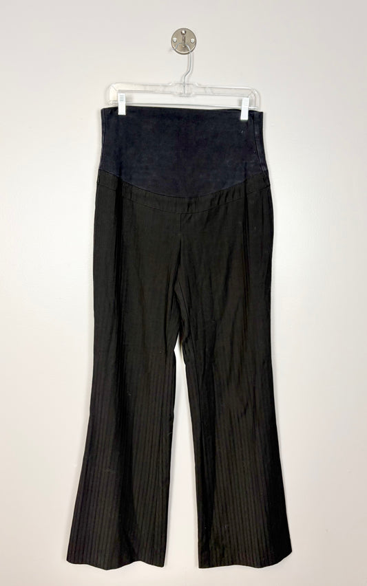 M - Thyme Black Pinstripe Wide Leg Dress Pants