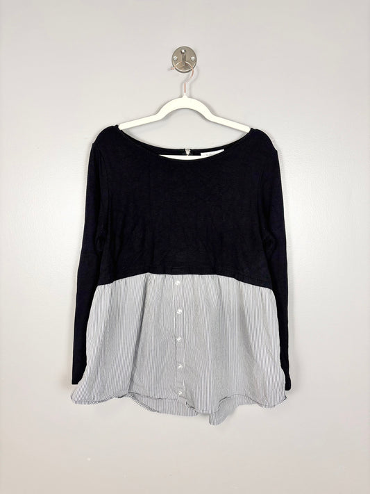 XL - Motherhood Faux Layered Dress Shirt