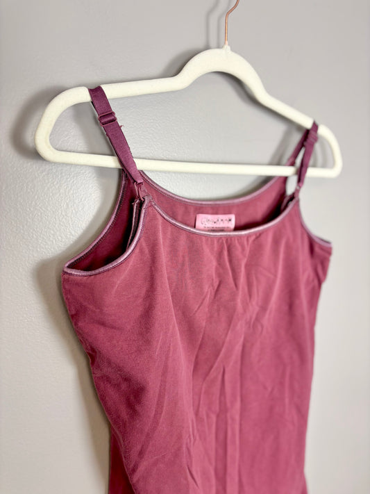 M - Glamour Mom Plum Nursing Tank