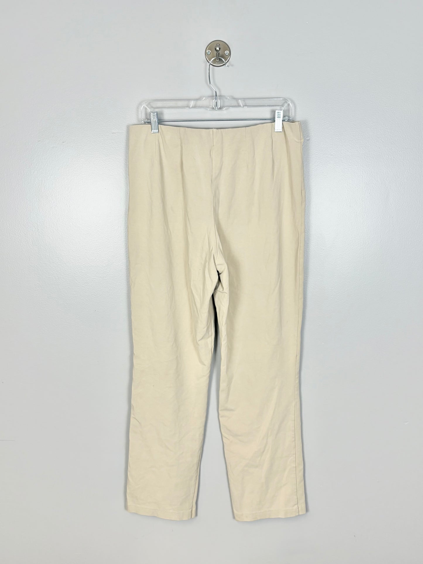 L - L.L. Bean Cream Stretch Lounge Pants