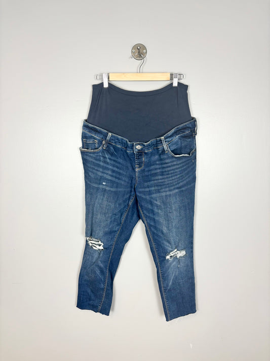 XL/16 - Old Navy Rockstar Distressed Super Skinny Full Panel Jeans