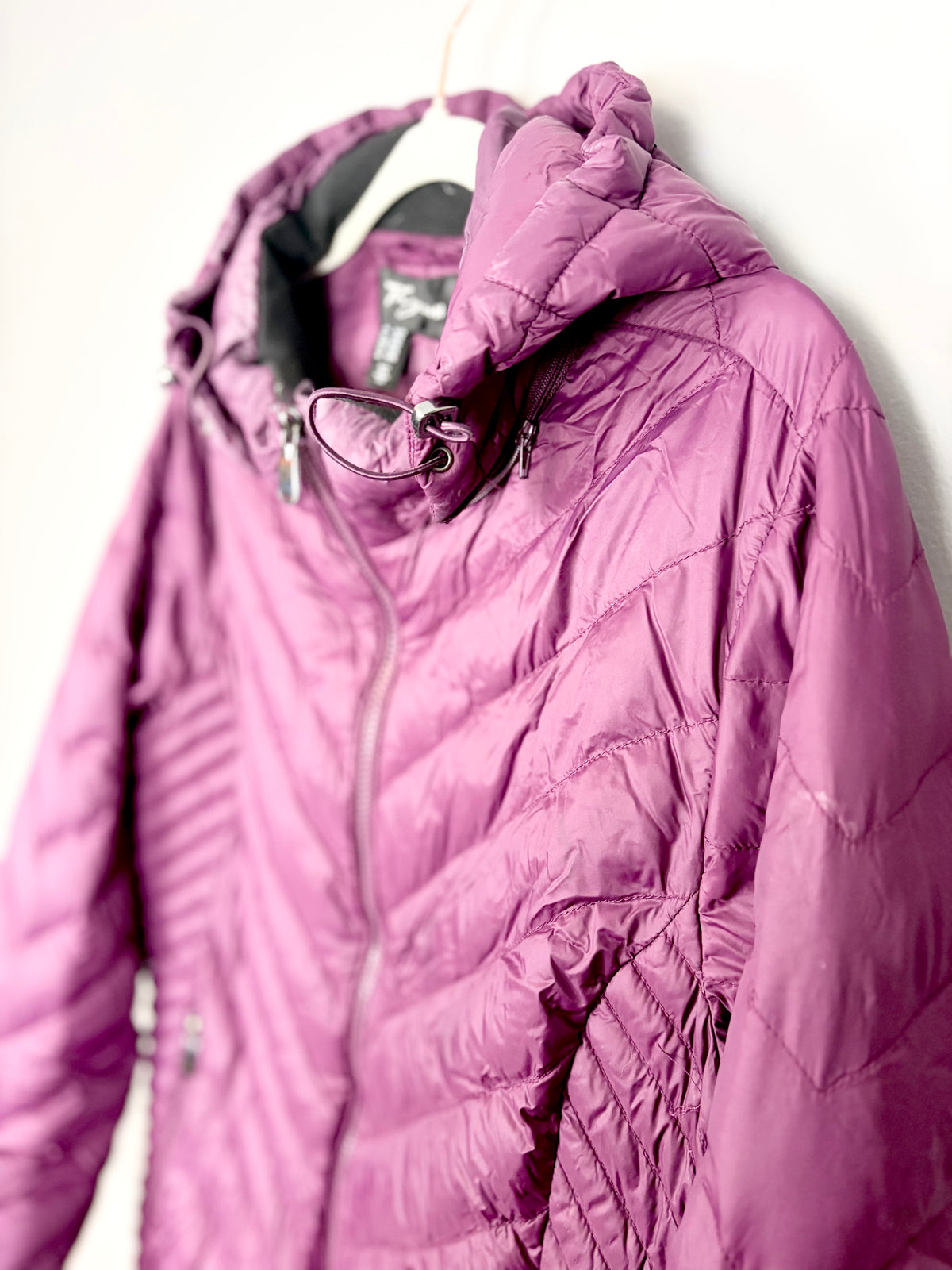 XL - Thyme Quilted Purple Puffer Jacket