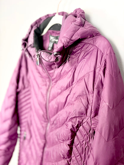 XL - Thyme Quilted Purple Puffer Jacket