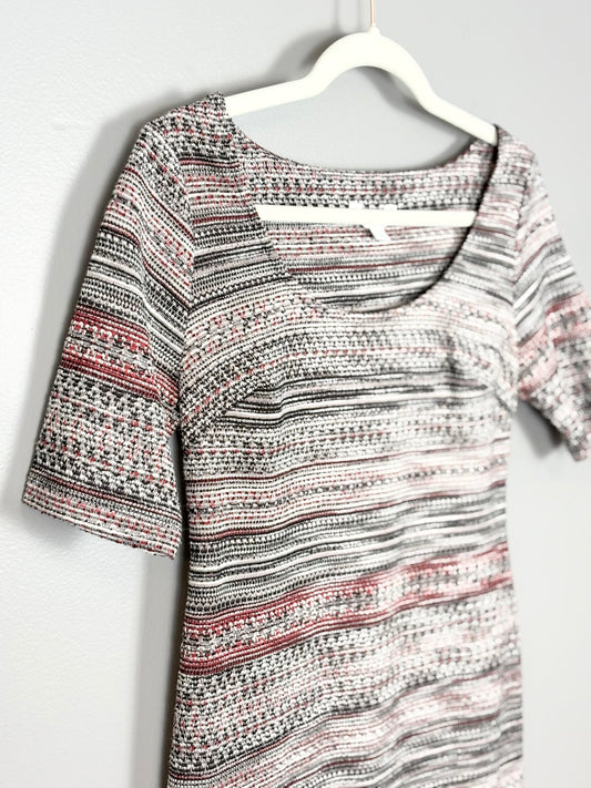 XS - Thyme Tapestry Weave Shift Dress