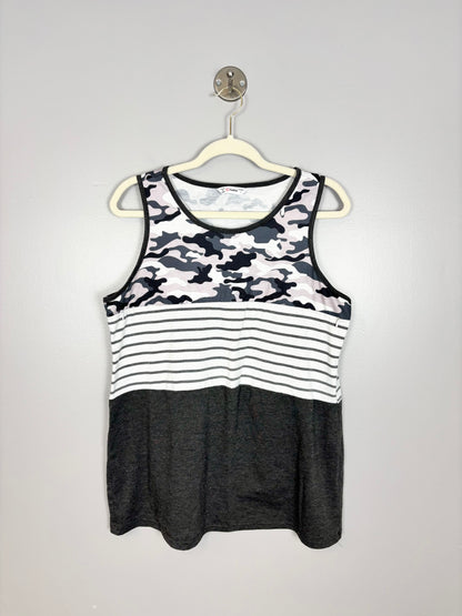 L - PatPat Camo & Stripes Nursing Tank