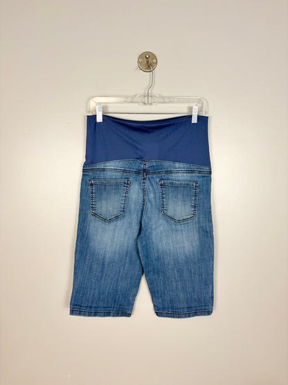 M - Insider Premium Denim Maternity Shorts