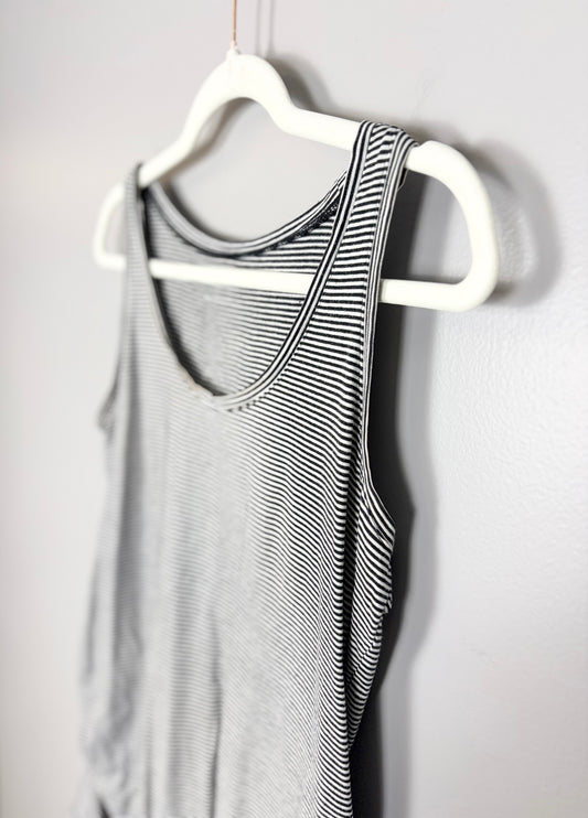 S - Motherhood Black & White Stripe Tank