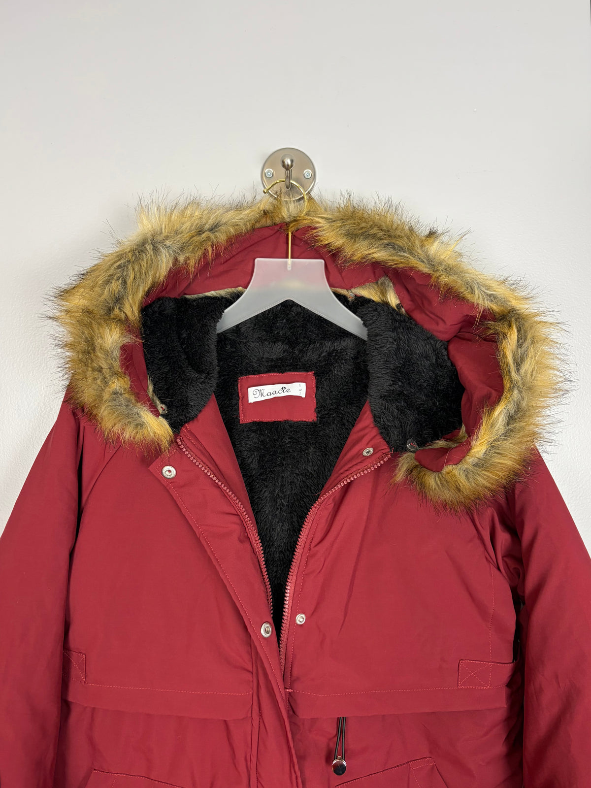 L - Maacie 3 in 1 Winter Maternity Jacket - Cranberry