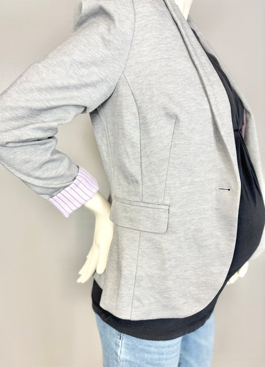 M - Suzy Shier Lavender Pinstripe Suit Jacket
