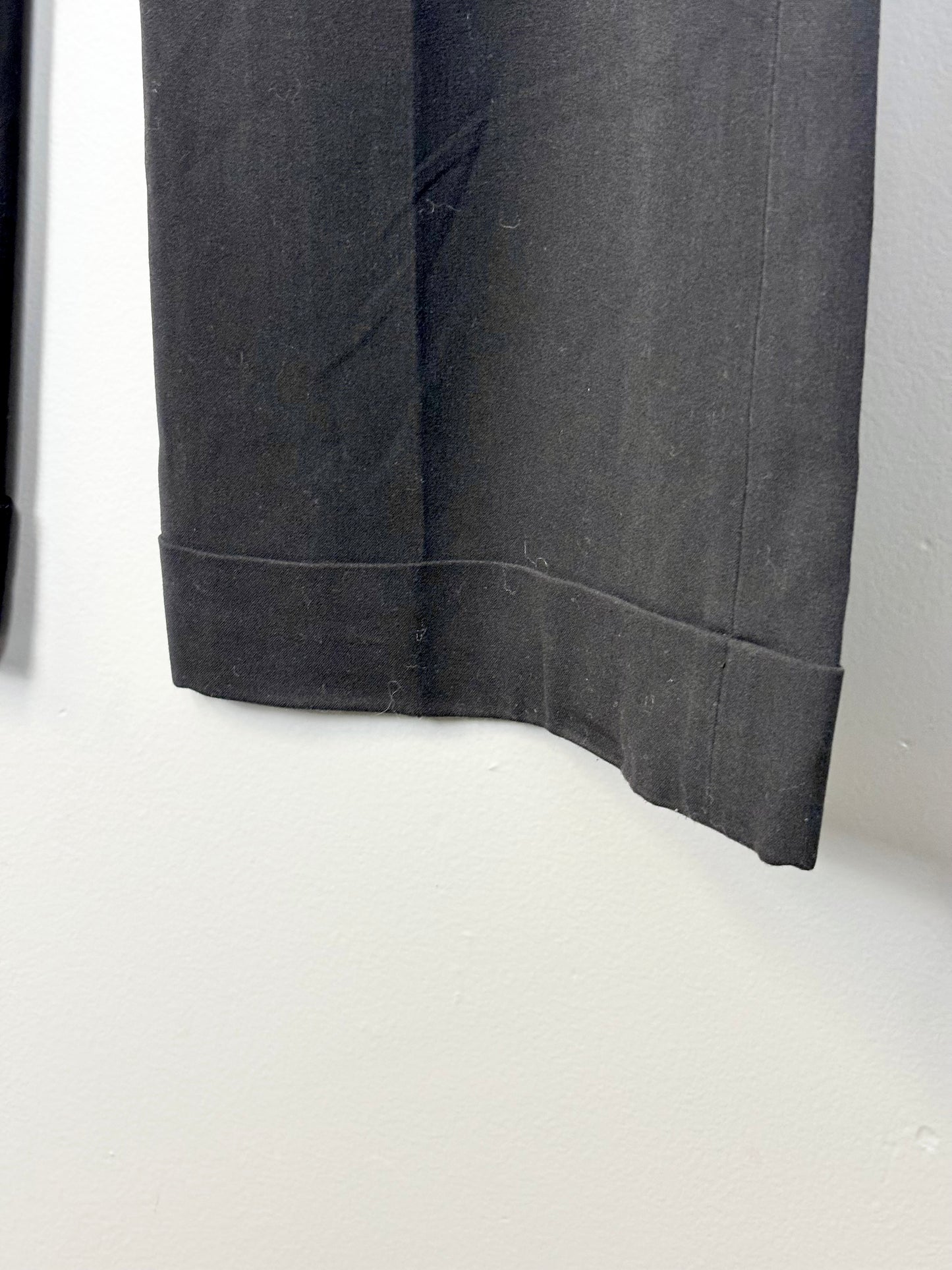 L - Thyme Black Cuffed Dress Pant