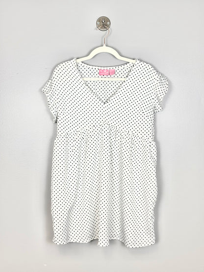 L - Times Two Polka Dot Flutter Blouse