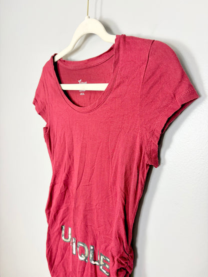 XS - Thyme Red “Unique” Fitted Tee