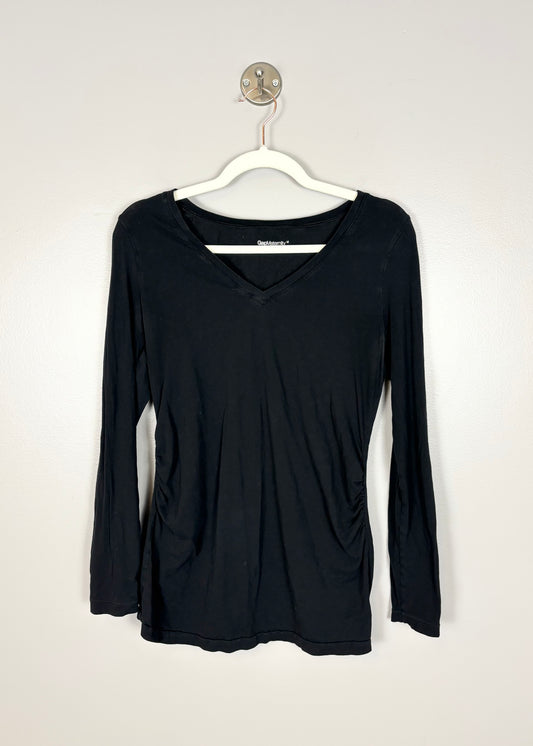 M - Gap Maternity Black Long-Sleeve Shirt
