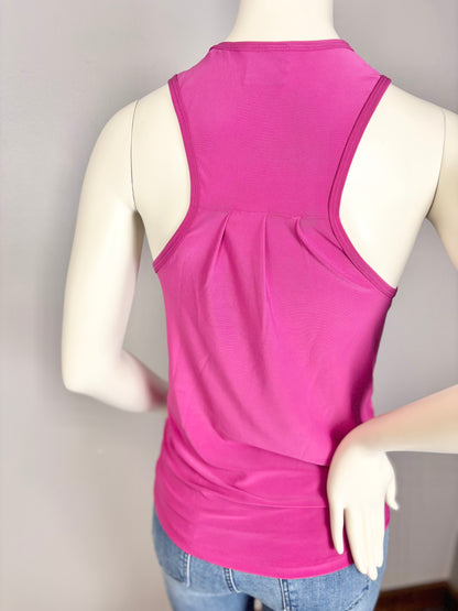 L - Booblicious Super Stretch Athletic Nursing Tank (Pink)
