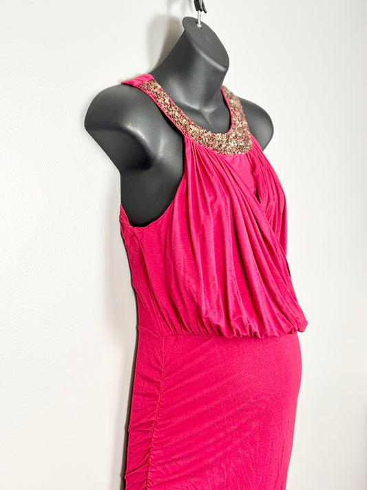 M - June & Dane Berry Bodycon Event Dress