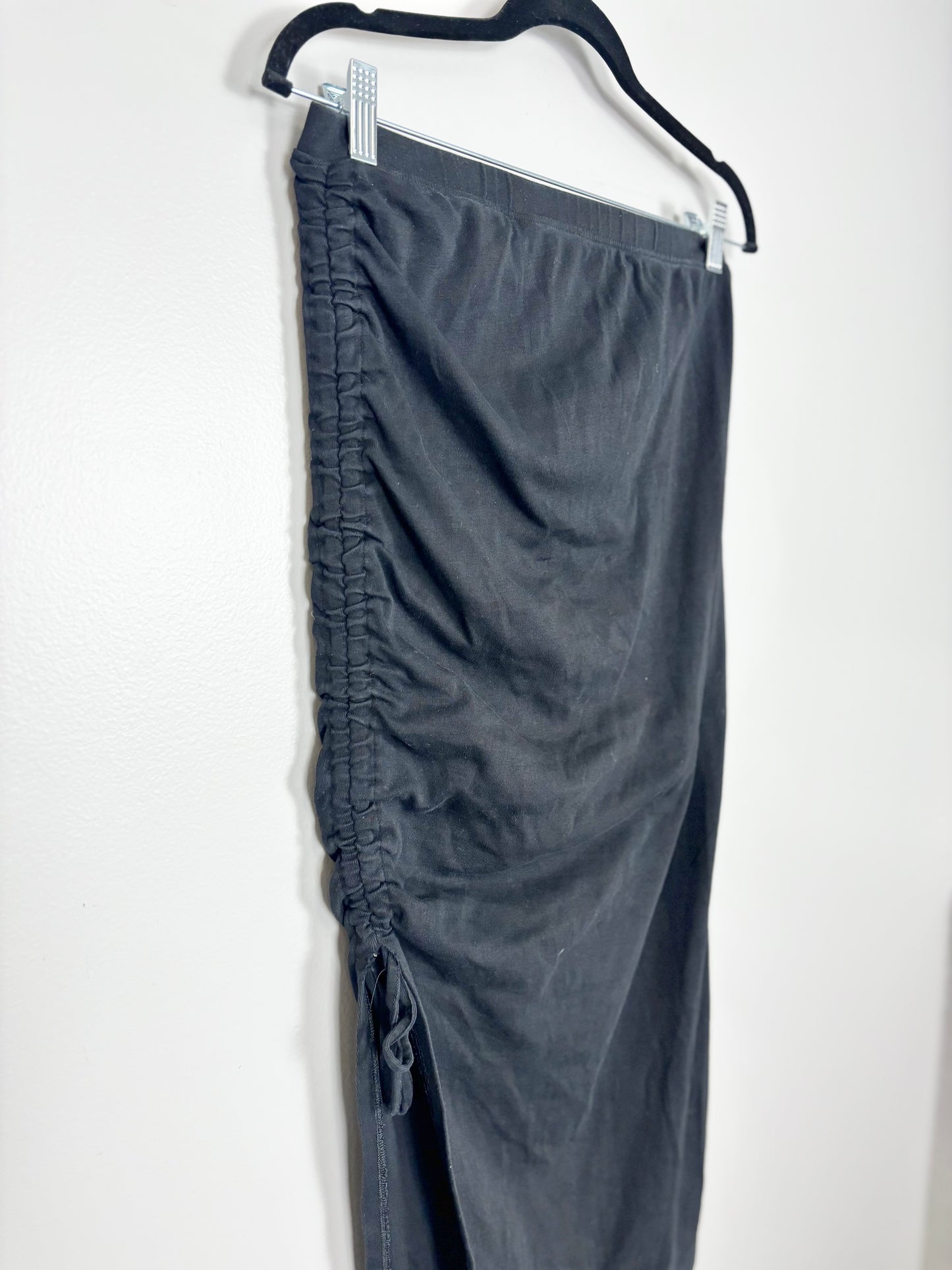 M - H & M Rouched-Side High Rise Cotton Skirt