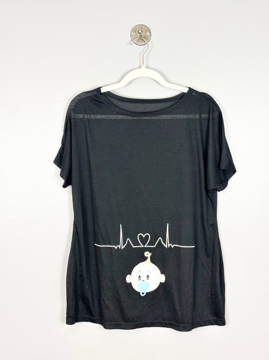 XXXL - Black Baby Heartbeat Shirt