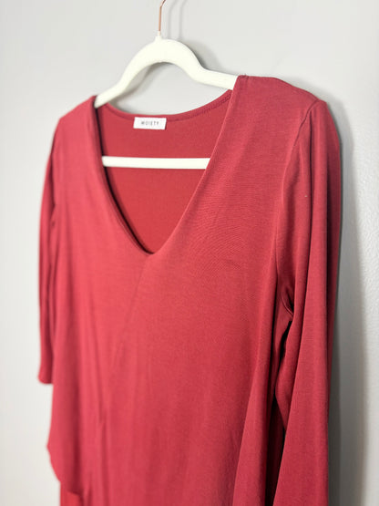 M - Moiety Crimson Asymmetrical Top