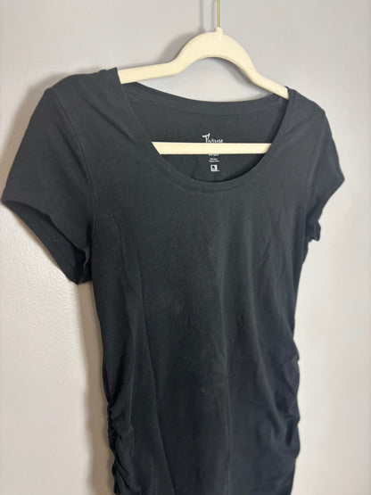 S - Thyme Basic Black Fitted Tee