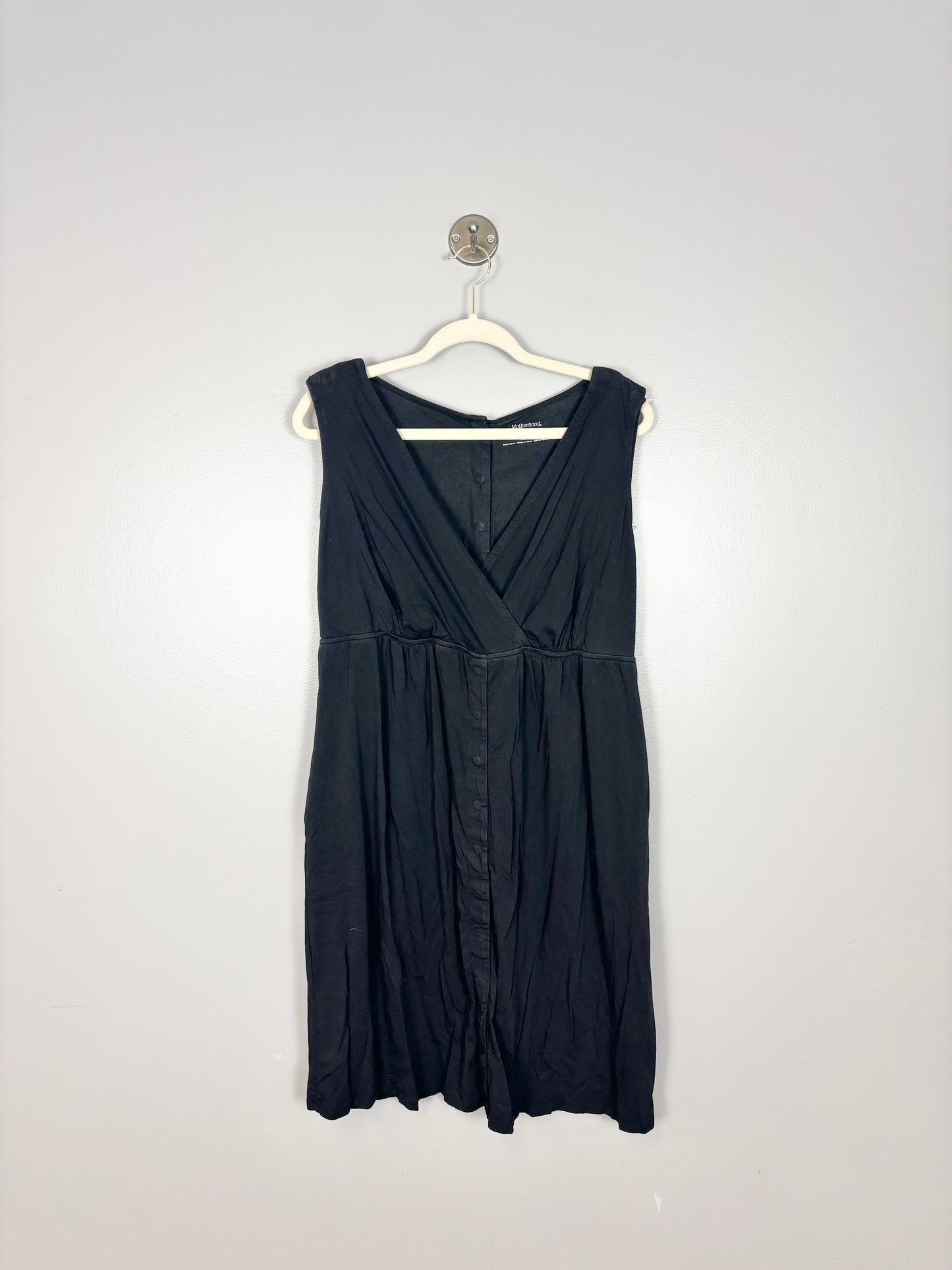 L - Motherhood Black Birthing Gown