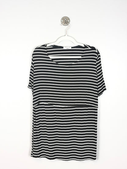 XXL - Bearsland Black & White Stripe Nursing Top