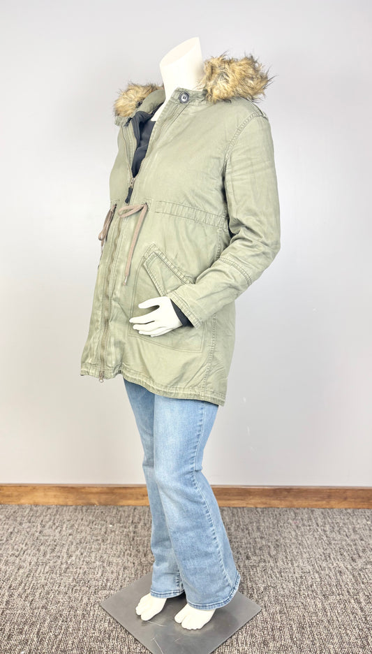 M - Thyme Olive Green Cargo Coat w/Insert
