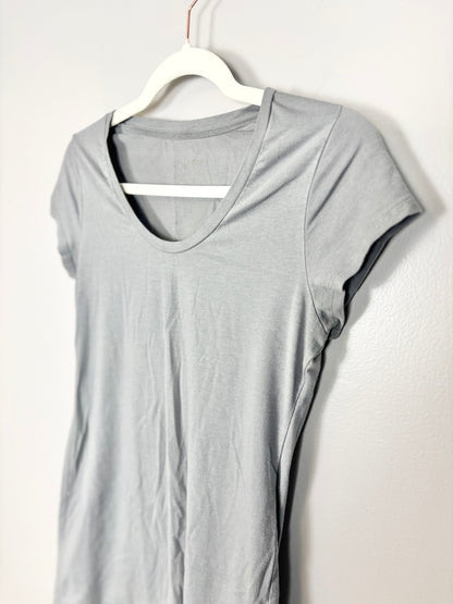 S - Grey Basic Fitted Shirt