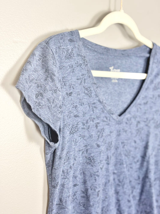 XS - Thyme Dusty Blue Tiny Florals Tee