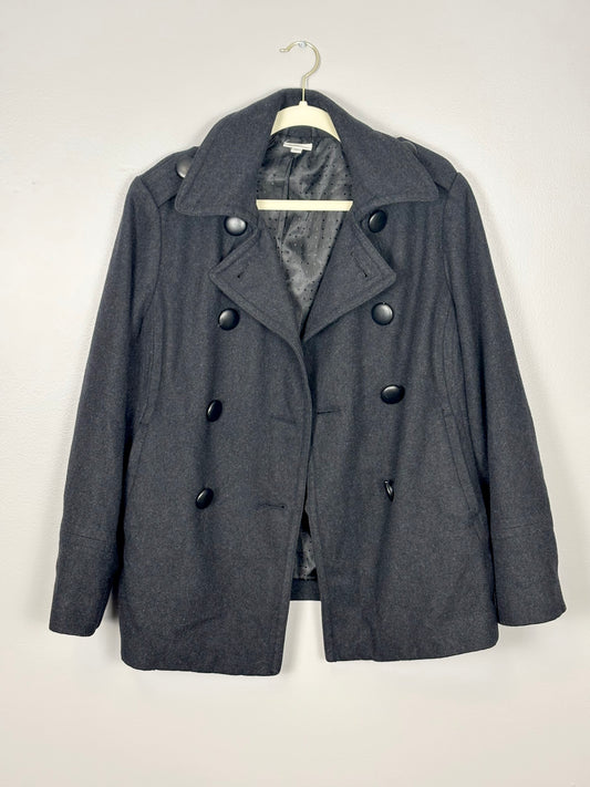 L - Mimi Maternity Grey Pea Coat