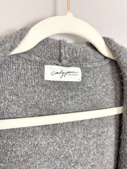 M - Carly Jean Tie-Front Hooded Duster