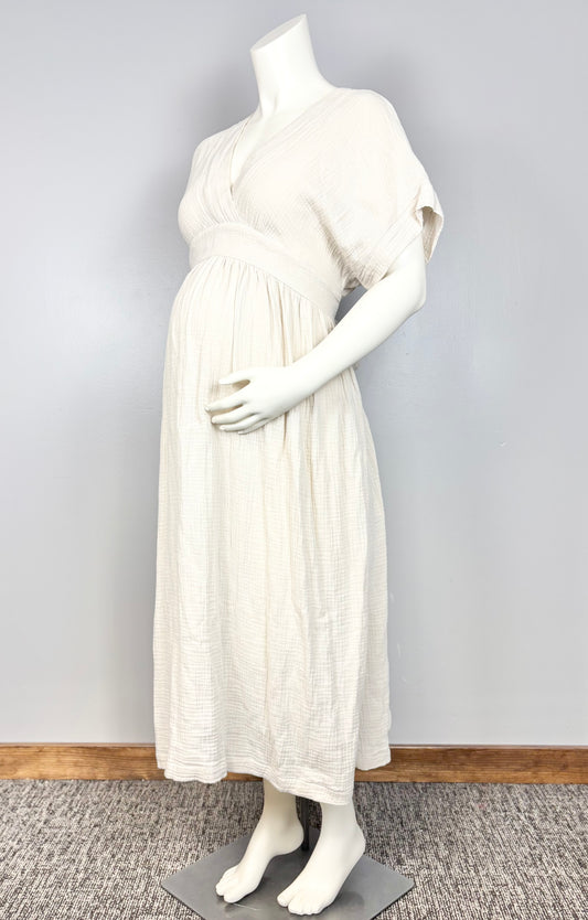 XL - Hello Miz Cream Waffle Weave Dress