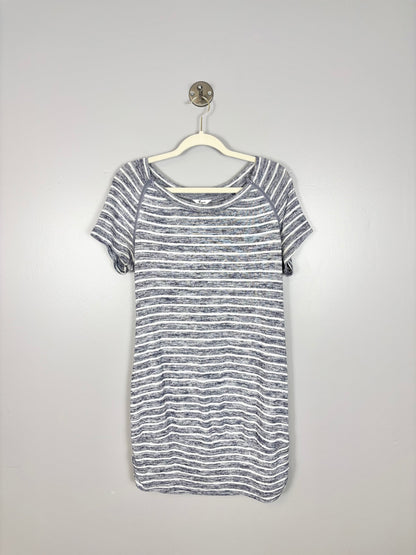 M - Thyme Lavender Striped Nursing Shirt