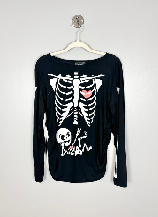 XL - Clarisbelle Black Mama & Baby Skeleton Shirt
