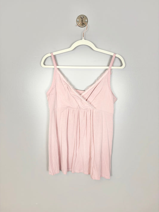 L - Gap Cross Front Light Pink Nursing Tank