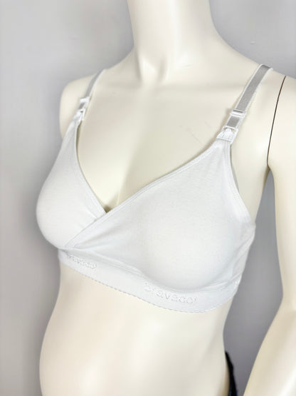 S - Bravado White Nursing Bralette